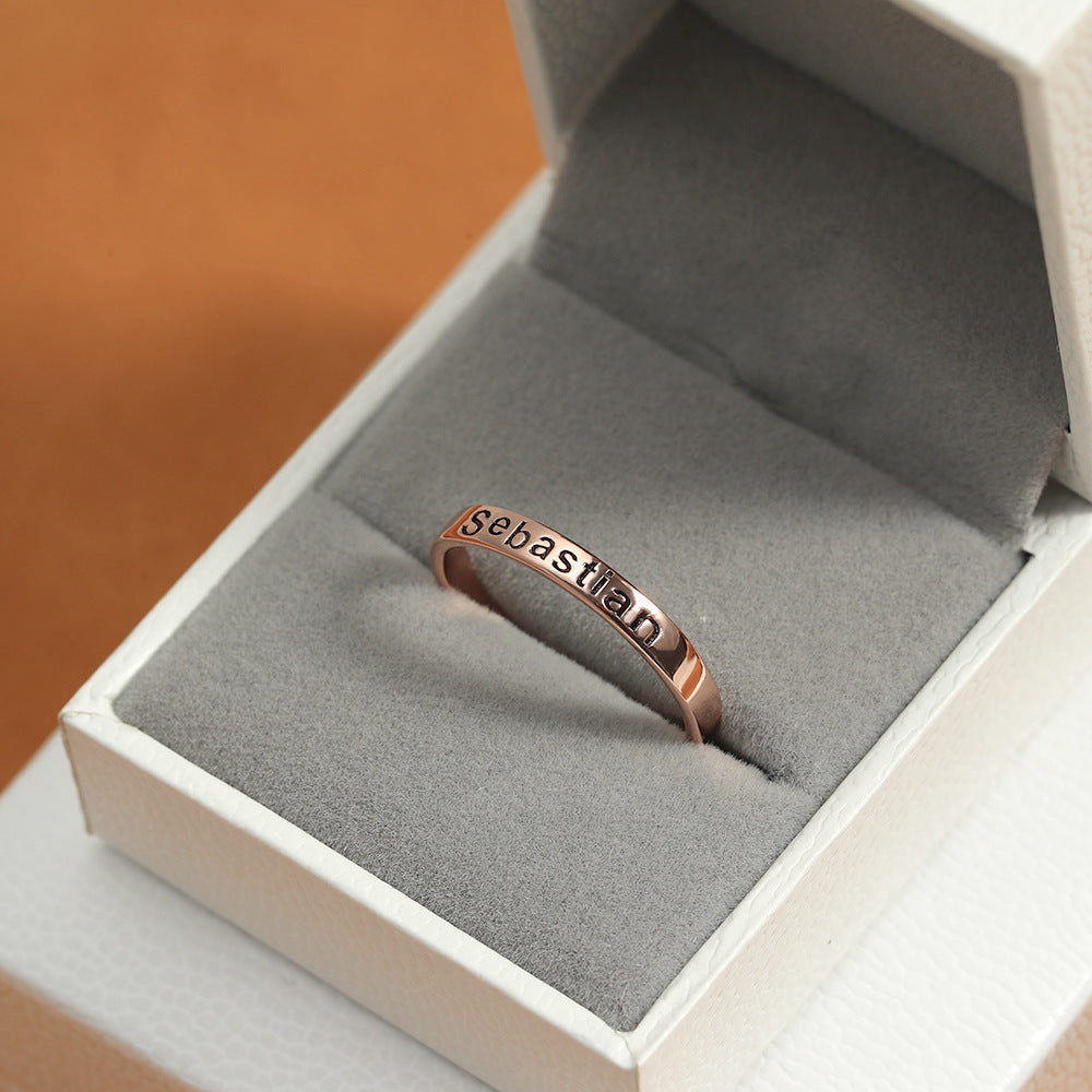 Custom Pet Name Ring – Personalized Engraved Jewelry for Pet Lovers