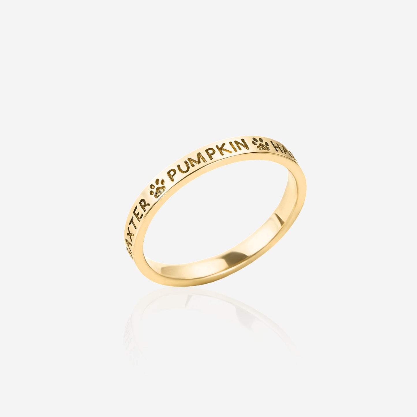 Custom Pet Name Ring – Personalized Engraved Jewelry for Pet Lovers