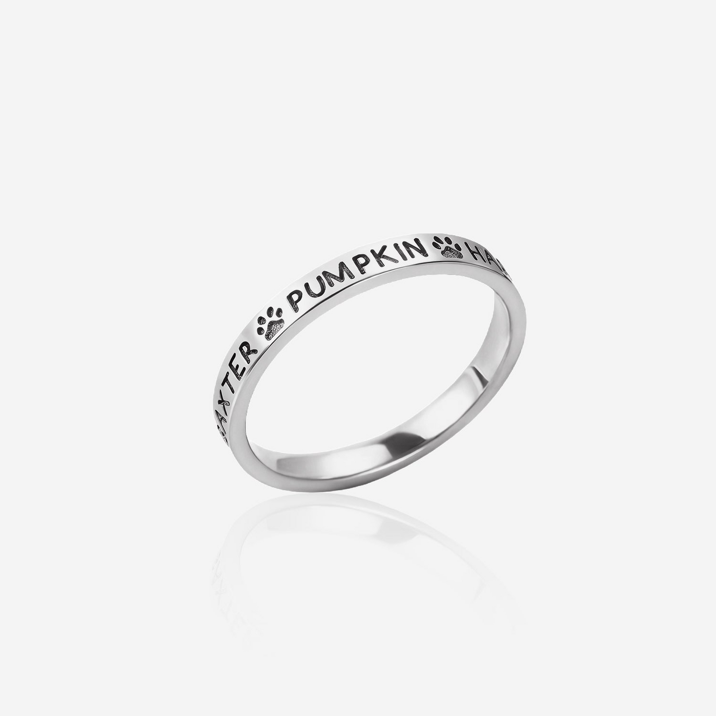 Custom Pet Name Ring – Personalized Engraved Jewelry for Pet Lovers