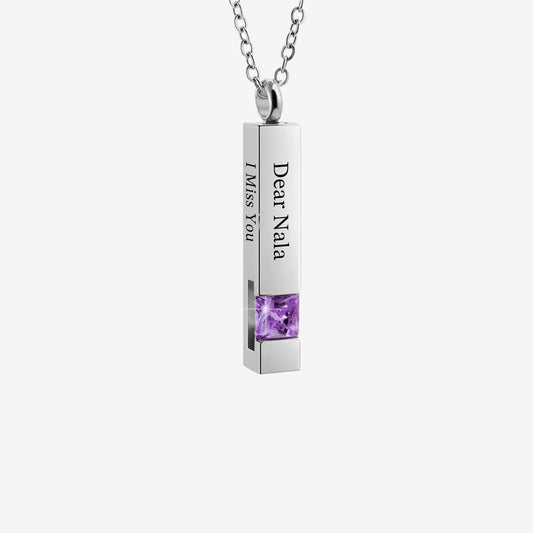 Custom Birthstones Urn Necklace – Personalized Memorial Jewelry with Birthstone Stones