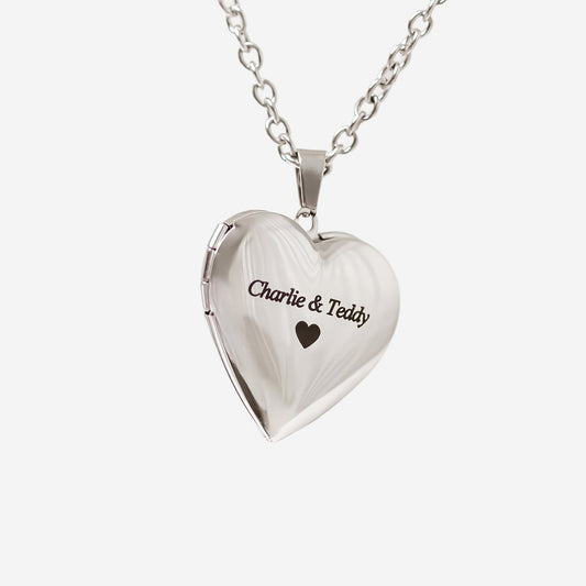 Custom Pet Heart Box Necklace – Personalized Engraved Keepsake Jewelry for Pet Lovers