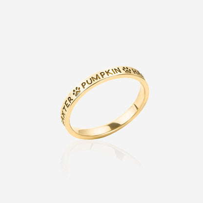 Custom Pet Name Ring – Personalized Engraved Jewelry for Pet Lovers