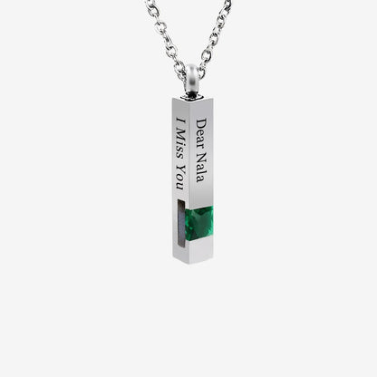 Custom Birthstones Urn Necklace – Personalized Memorial Jewelry with Birthstone Stones