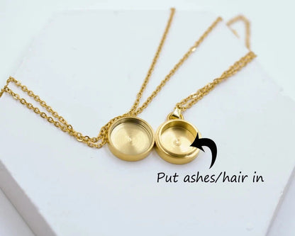 Personalized Pet Urn Necklace – Custom Memorial Jewelry for Pet Ashes, Keepsake Pendant