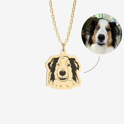 Custom Pet Portrait Necklace – Personalized Engraved Jewelry