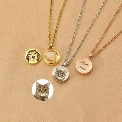 Personalized Pet Urn Necklace – Custom Memorial Jewelry for Pet Ashes, Keepsake Pendant